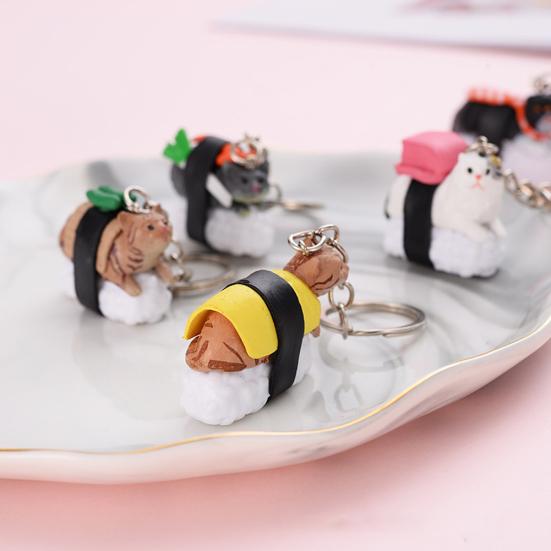 Sushi Food Cat PVC Tier Anhänger Schlüsselanhänger Kette Handtasche Hängezubehör