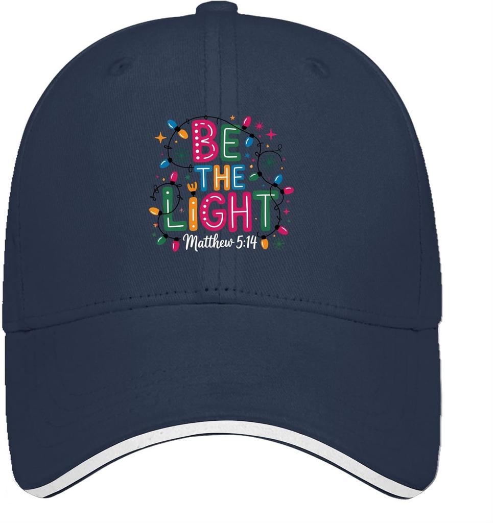 Be The Light Matthew 5 14 Christian Baseball Cap Polyester Adjustable Casual Outdoor Hat Unisex Adult