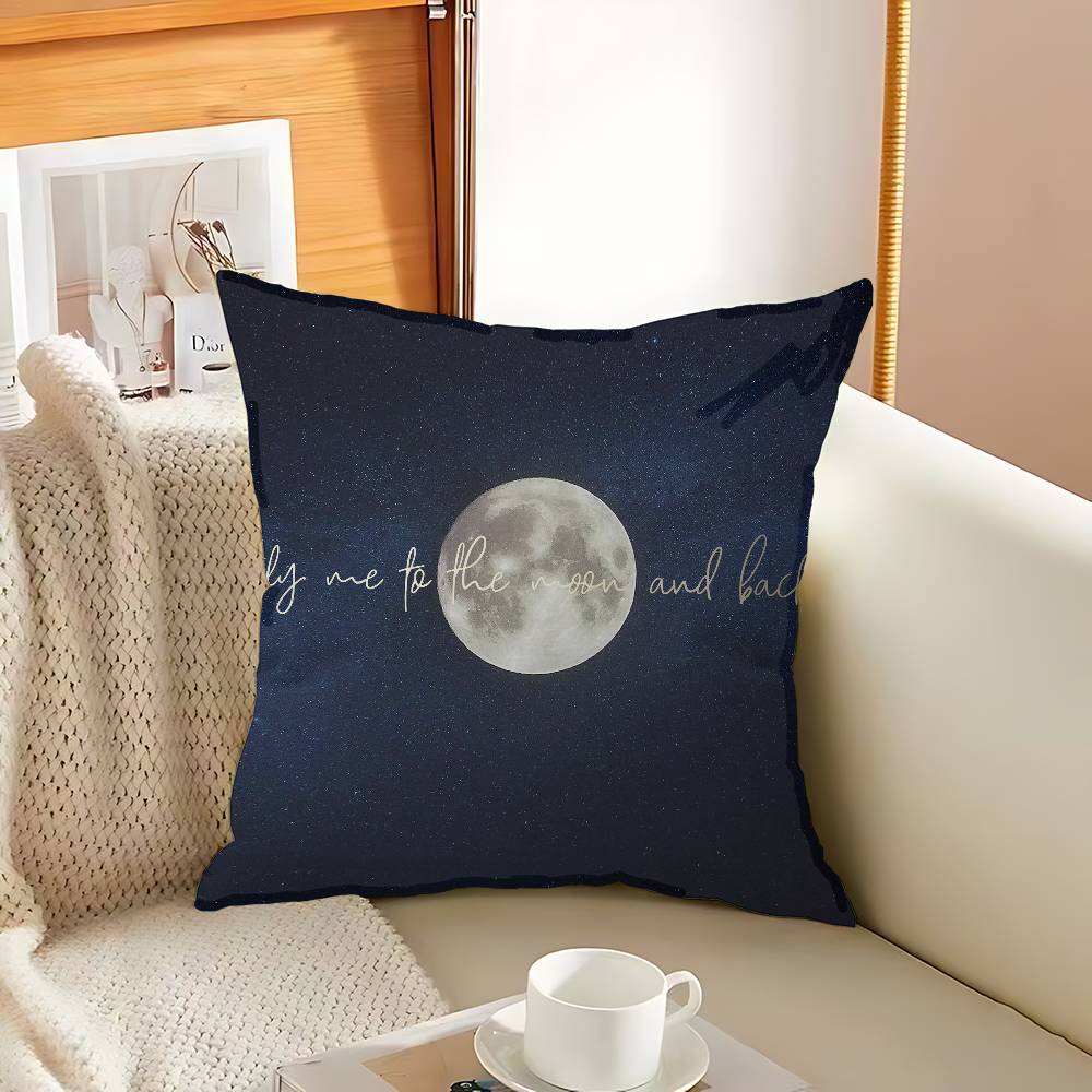 Aesthetic Moonlight Pattern Cushion Cover Car Throw Pillow Case For Sofa Car Christmas Gift 40X40Cm 45X45Cm