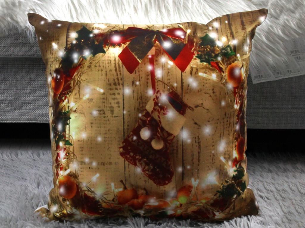 Christmas Pillowcase LED Glowing Christmas Decoration With Zipper
