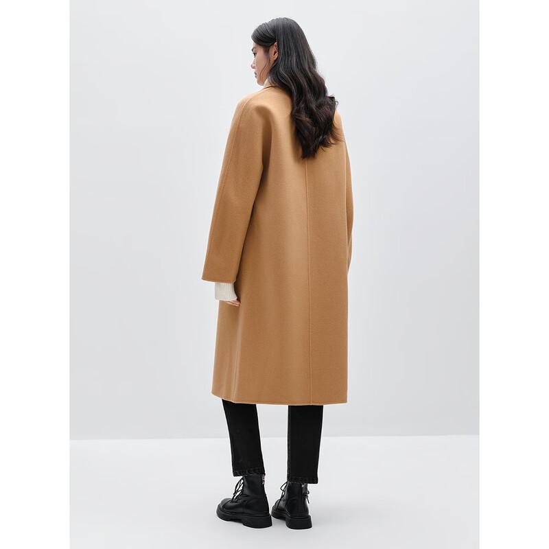 PEACEBIRD Women's Elegant Double-Faced Wool Blend Coat