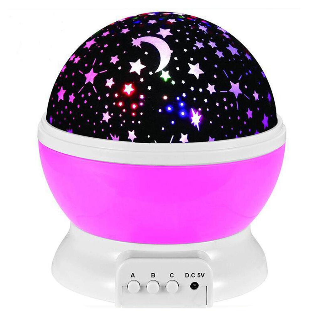 Star Night Light Plastic Metal 13x13x13.5cm Black Romantic Interesting Decorative Practical Star Projector for Home