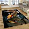 Naturalize Koi Carp  Yin Yang Fish Cartoon Carpet Rug for Home Living Room Bedroom Sofa Doormat Decor,Kids Area Rug Non-slip Mat