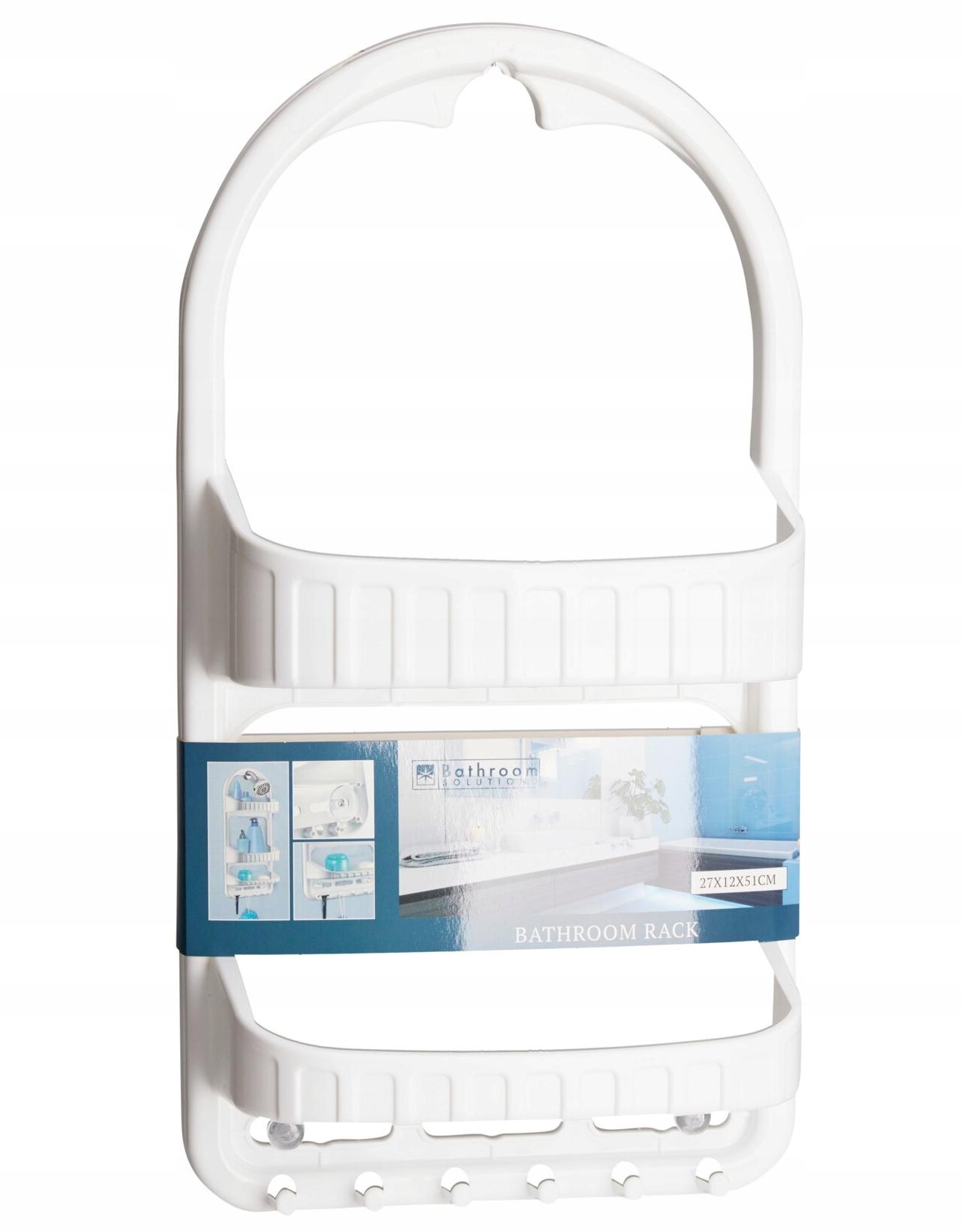 Duschablage Organizer Kunststoff Zwei Ebenen Weiß 51cm