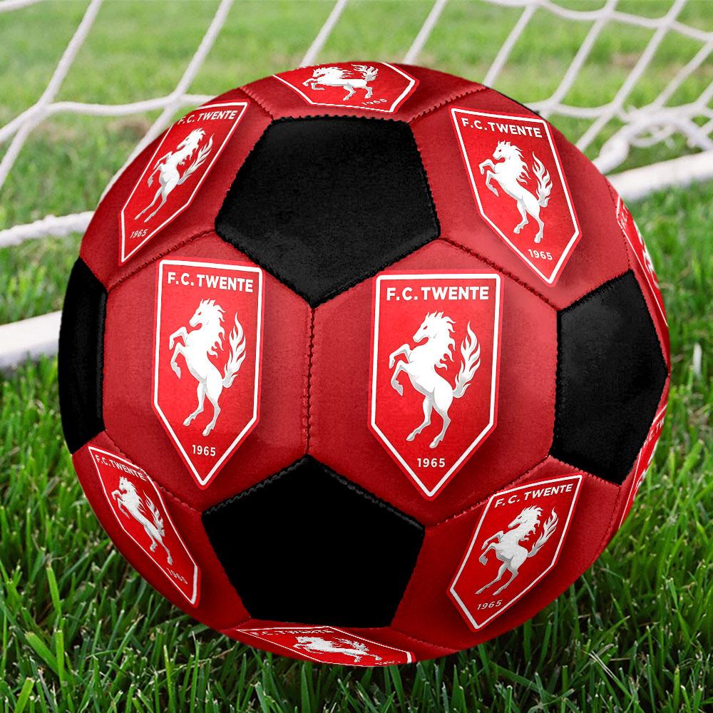 1 PZ F.C. Logo Twente pallone da calcio misura 5 Pallone da calcetto Praha Colorato Per tutte le età Cucito a macchina PVC Pronto per la competizione Resistente Alto rimbalzo