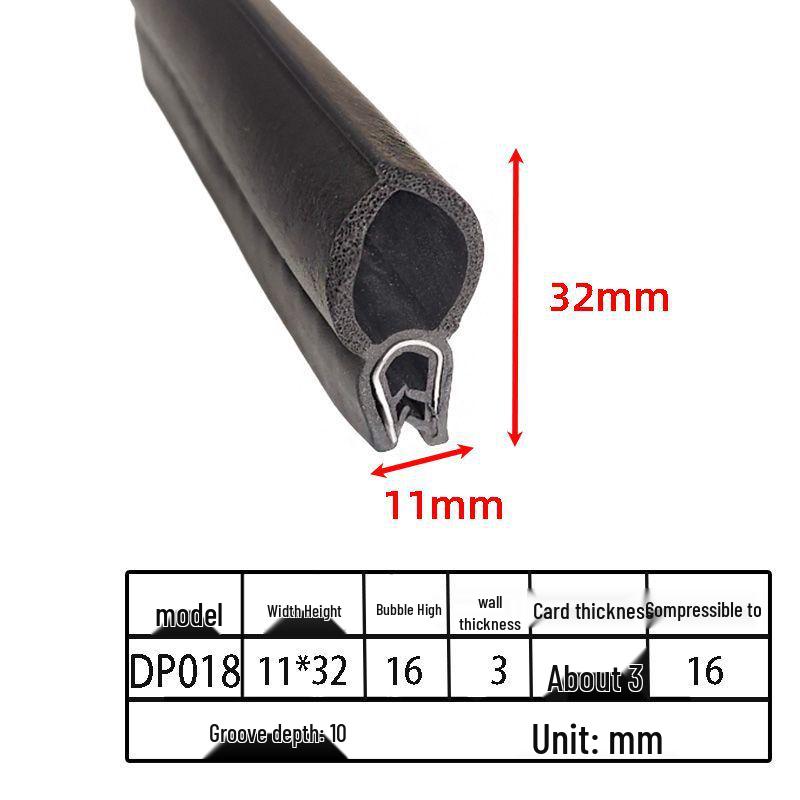 Customizable EPDM U-Shaped Rubber Sealing Strip for Electrical Cabinets and Car Doors