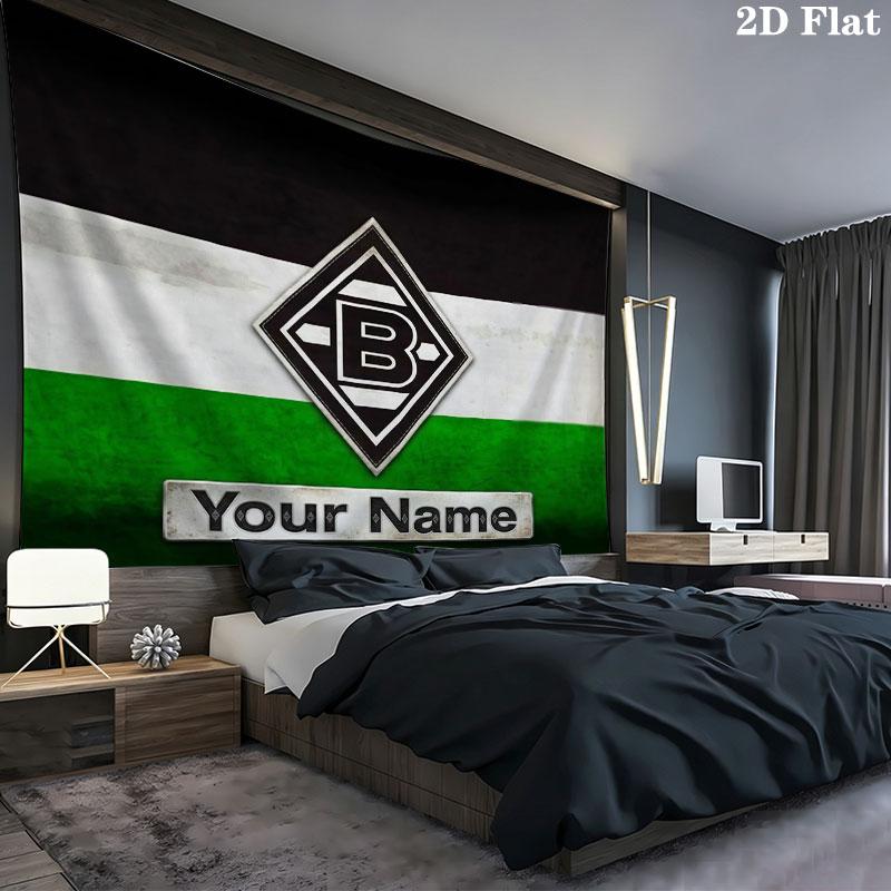 Borussia Custom Name Wall Tapestry Aesthetic Wall Hanging Printed Fabric Blanket Decorative Tapestries for Bedroom Living Room Home Decor