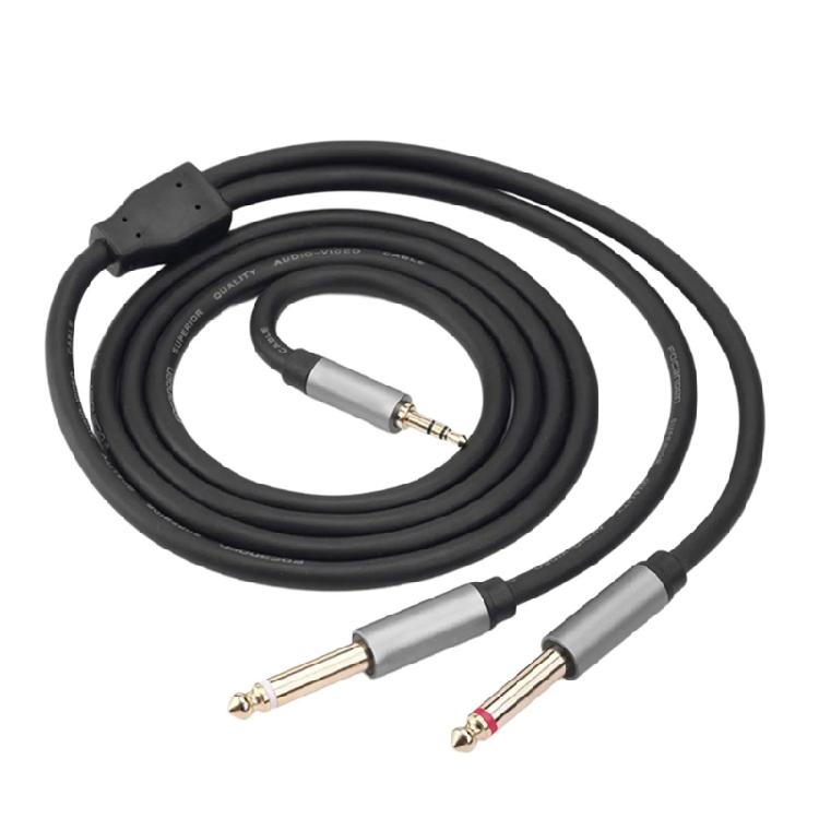 Universally 3.5mm Male To 6.35mm Male Stereo Cable Compatible for Speakers And Mixers Recording Studios Equipment