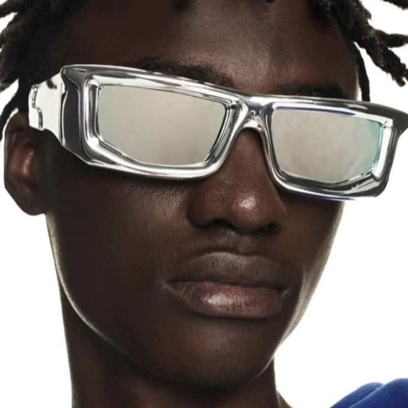 Big Frame Rectangle Sunglasses Women For Men Vintage Flat Top Sun Glasses For Men Luxury Brand Designer Steampunk Shades