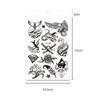18pcs Dark Fluorescent Color Changing Tattoo Sticker Luminous Flower Arm  Adult Tattoo Sticker Trend Bar Animal Tattoo Stickers