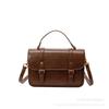 Retro commuter handbag women's 2025 new fashion personality ins Cambridge bag texture niche foreign shoulder bag