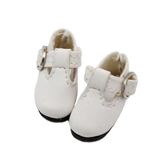 

1 пара дизайнерских аксессуаров, кожаная кукольная искусственная обувь, платье, кукольные сапоги с Т-пряжкой белый