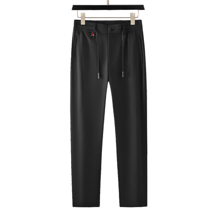 OEING Men's Summer Ice Silk Quick-Dry Straight Leg Pants
