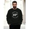 Men'S RHINOS JUST MAKE ME HAPPY Graphic Casual Round-Neck Sweatshirt