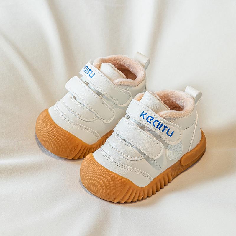 

2024 Winter Baby Walking Shoes: Warm Cotton, Velvet-Lined, Non-Slip Soft Sole for Boys & Girls Size 16, 12.5cm insole, fits 11-11.5cm foot
