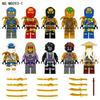 M8091 M8093 M8121 Mirage Assembled Building Block Figurine Toy Ninja With Weapon Bag