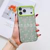 Pink Bow for Apple 15 Colored Silver iPhone14Pro Creative 11promax Matte 16 Protective Cover 17