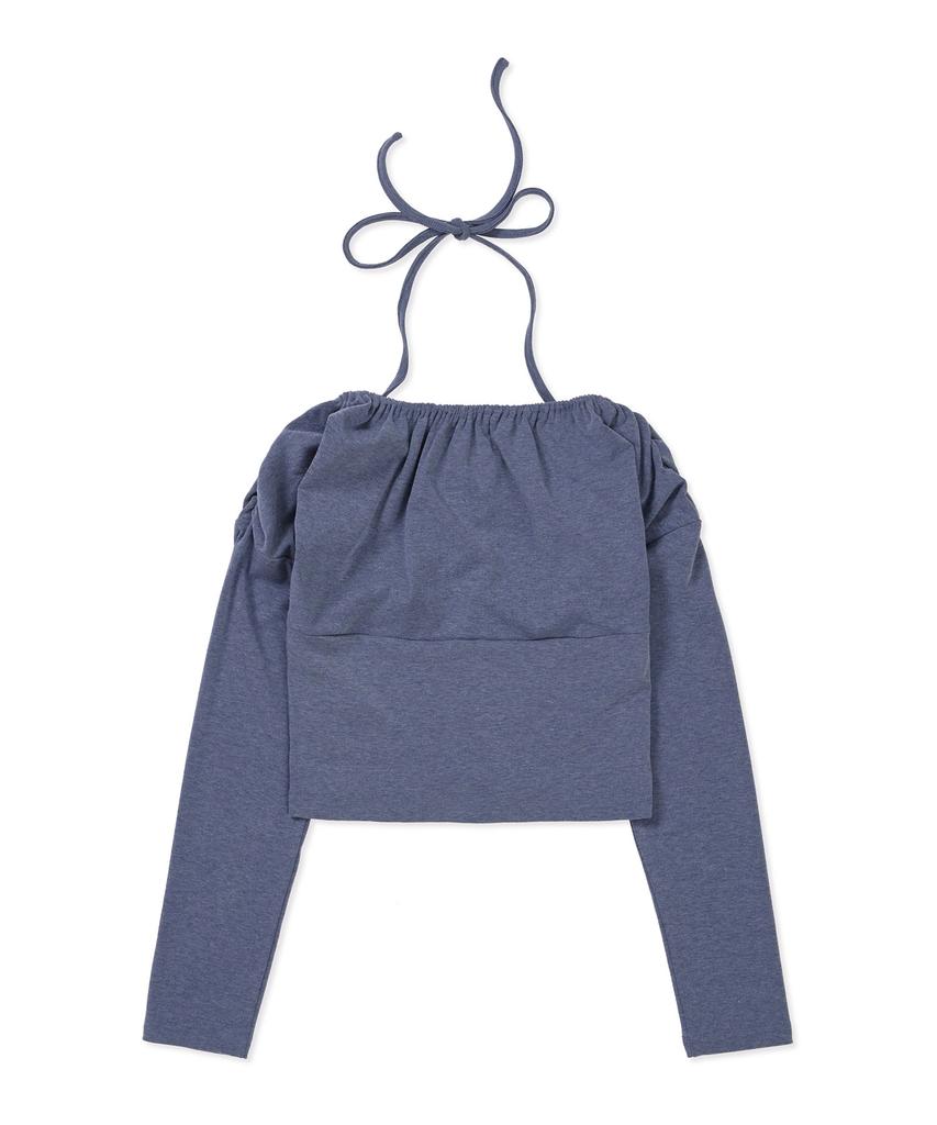 ZEROPLANET Hazel Feminine Shirred Top [Blue]