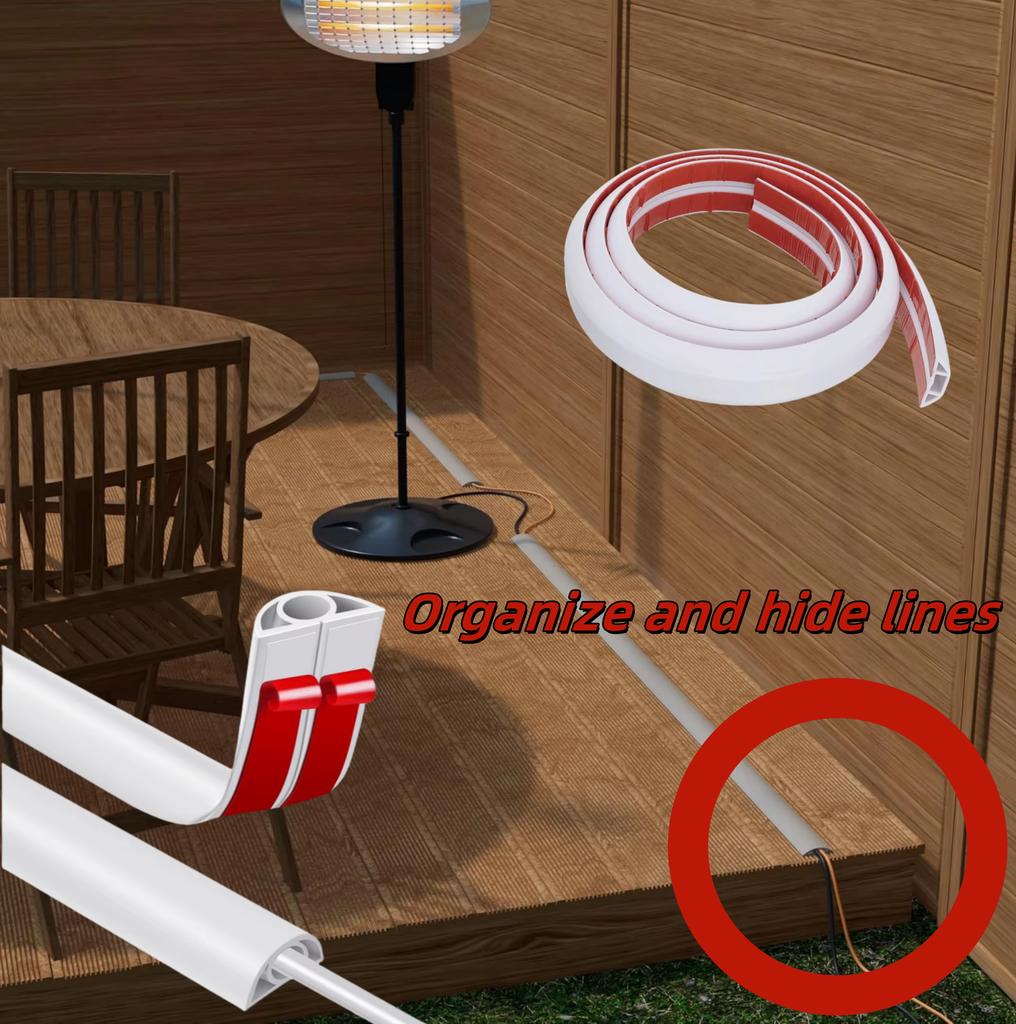 1pc  PVC Floor Cord Cover Self-Adhesive Anti-extrusion Anti-extrusion Extension Wiring Duct Protector Power Cable Protector