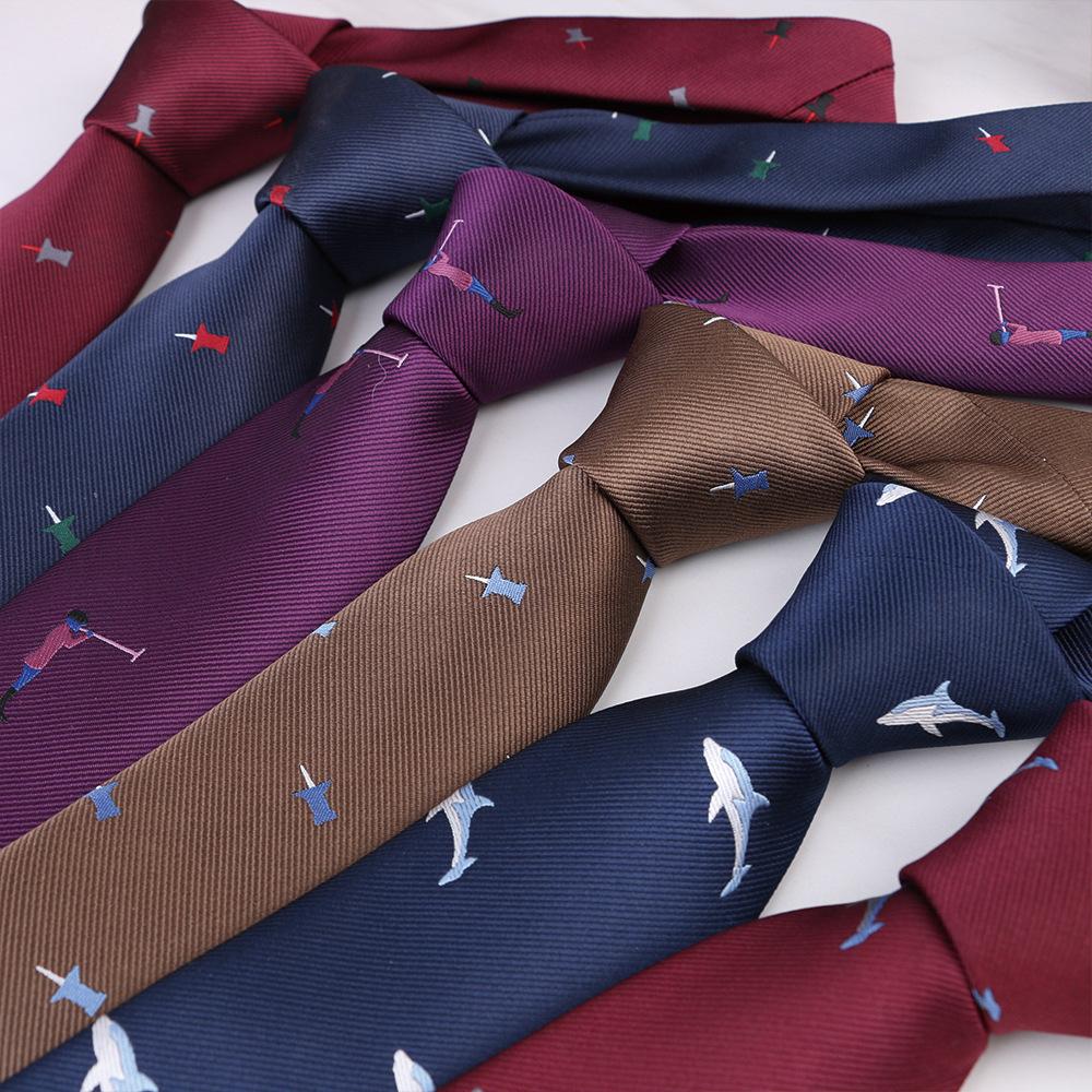 Men's Business Narrow 6cm Polyester Jacquard Hand Tie Beautiful and Most Striking Accessories High Quality Unique