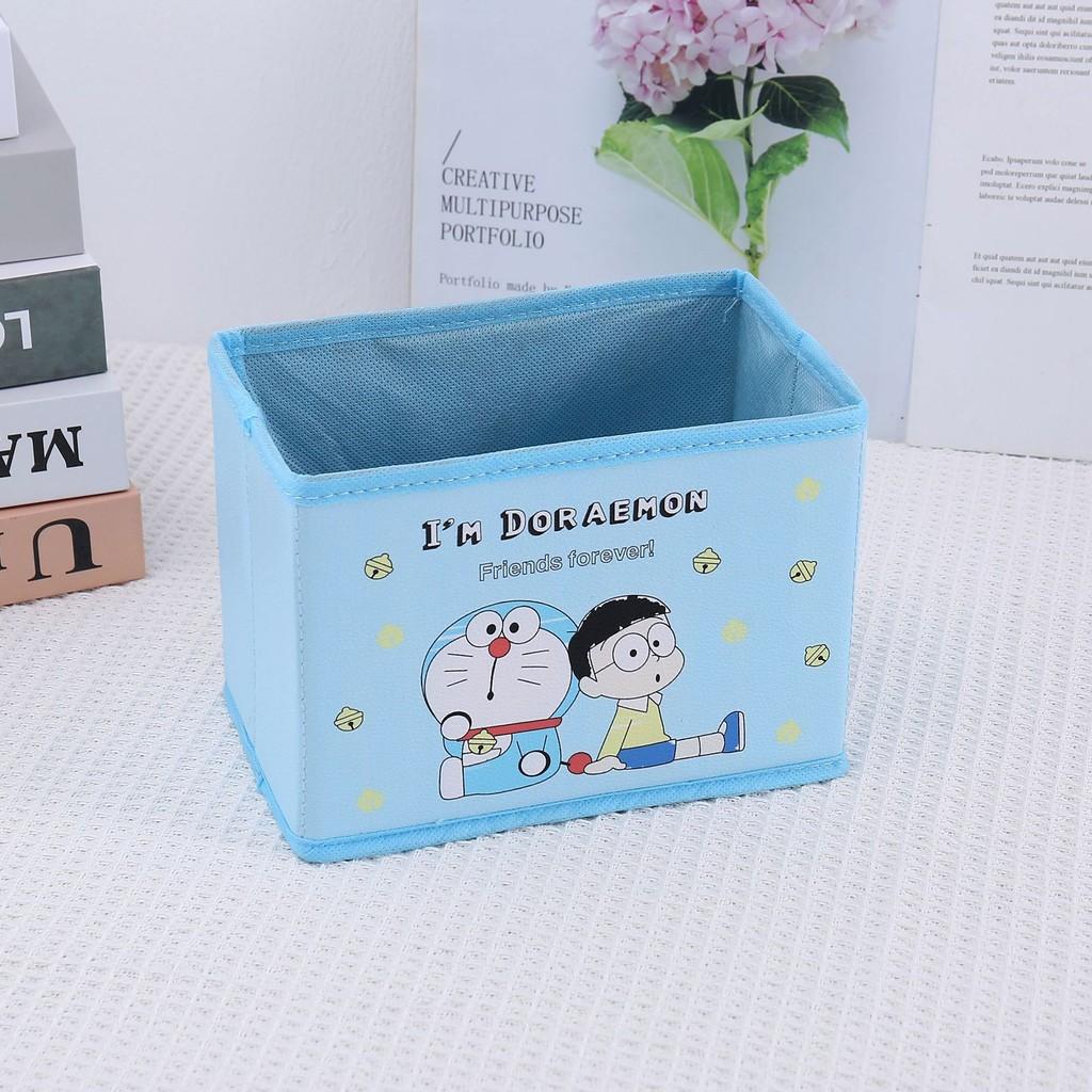 

Doraemon Pu Desktop Organizer With Foldable Storage For Office And Bedroom Use Backrest