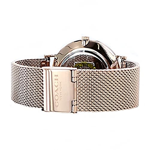 Coach storage box, pair of watches, set of two, slim and simple, black and rose gold, mesh and stainless steel, 1460214814503126