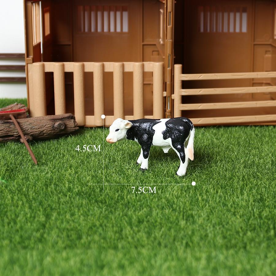 Simulering Gård Verden melkeku Storfe Okse Kalv yak Moskusokse Pedagogisk dyremodell figur leketøy hjemmedekor Gave Til Barn
