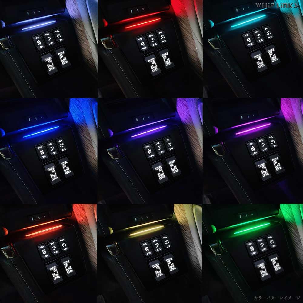 WhipLinks LED Illumination Side Additional Switch Kit for New Alphard 40 Series and New Vellfire 40 Series Power Sliding Door Power Back Door