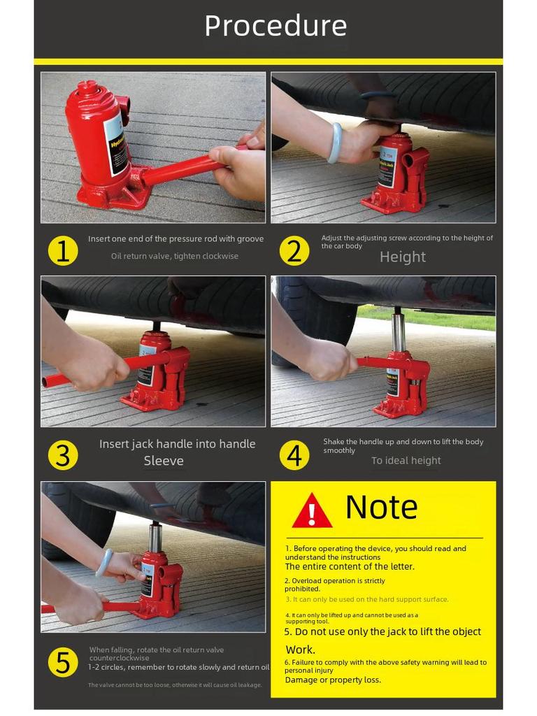 Hydraulic Car Jack for Off-Road Tire Changes (2T/3T)