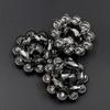 1pcs Rhinestone Duckbill Buckle Brooch Sleeve Buttons DIY Sewing For Mink Fur Coat