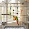 Hanging Parrot Climbing Net Colorful Star Bird Stand Net Creative Bird Hammock  Indoor