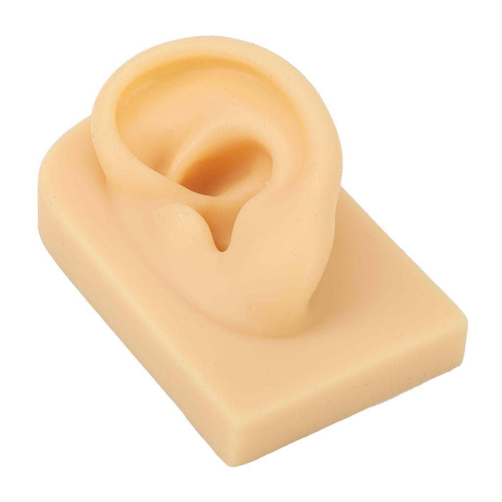 Ear Model Soft Silicone Flexible Ear Simulation Pierce Practice Jewelry Display Fake Ear Model Left