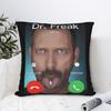 Dr House MD Povlak na polštář Měkký povlak na polštář na židli pohovku Dekorace domova Kawaii povlaky na polštáře
