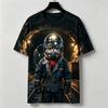 Funny 3D Western Cowboy Cat Print Men's T-shirt Fashion Cool Party Daily T Shirt Outdoor Casual Short Sleeve Top Summer Clothing