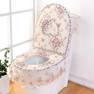Four Seasons Universal U-shaped Toilet Seat Pads 3 Pieces/Set European Lace Toilet Seat Cushion Household Toilet Decoration Mats