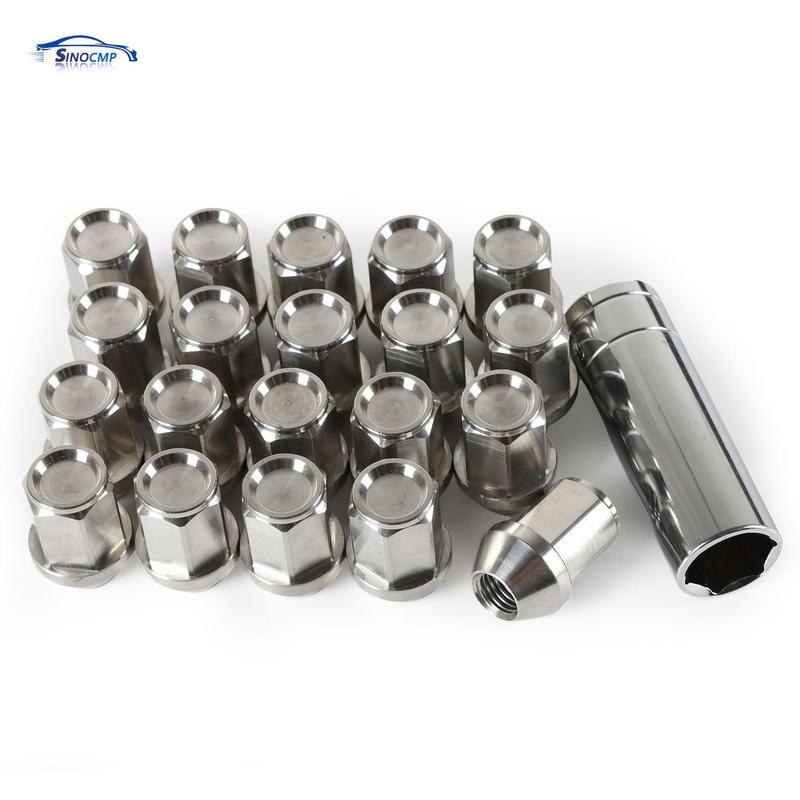 20 PCS Universal Stainless Steel Lug Wheel Nuts Hex 19mm Length 35mm M12*1.5 Car Engine Replacement Parts Auto Accessories