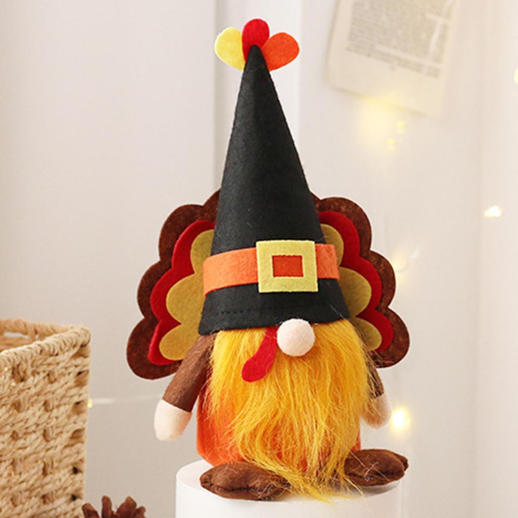 Gnome Doll Decor Cute Handcrafted Faceless Gnome Ornament for Halloween Thanksgiving Party