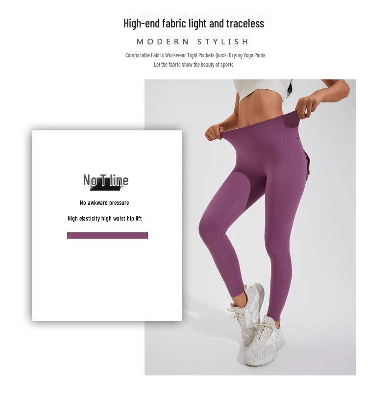 High Waist Butt-Lifting Cargo Yoga Pants with Tummy Control