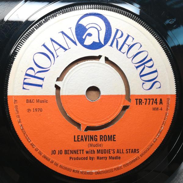 7inch Record JO JO BENNETT MUDIES ALL STARS Leaving Rome TR7774 Trojan Records 1970 UK Reggae Ska Dub Used