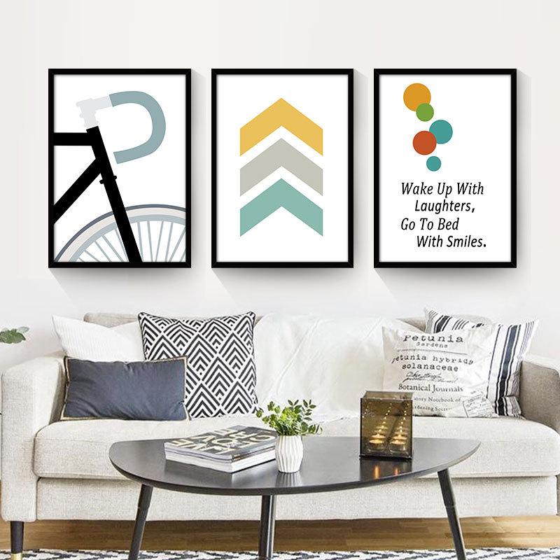 Nordic Decorative Canvas Painting Abstract Geometry Posters Modern and Simple Style for Kitchen Living Room Corridor