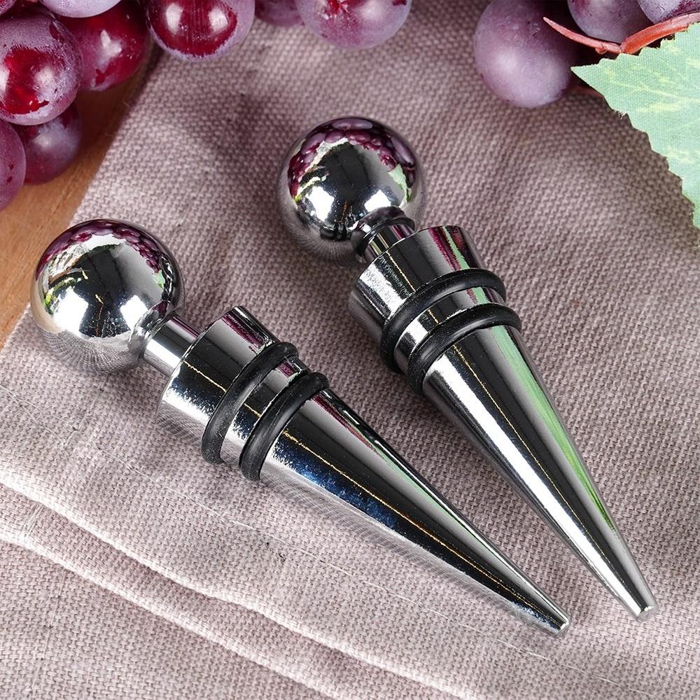 Tappi per Vino e Bottiglie in Acciaio Inossidabile con Guarnizione in Silicone 9cm Confezione da 2