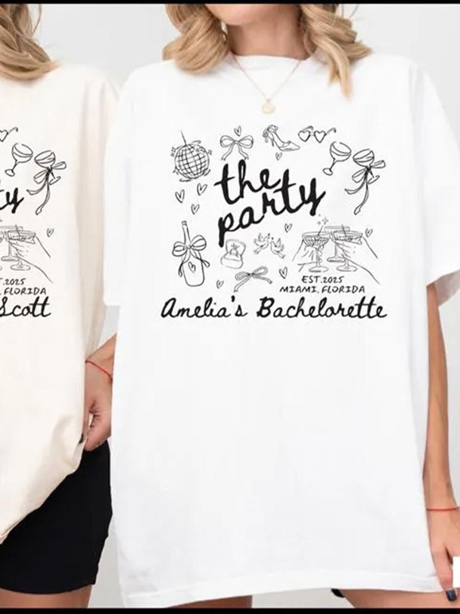 

2026 Summer Personalized Future Ladies Tshirts for Single Women Attending Parties Casual and Comfortable Streetwear S
