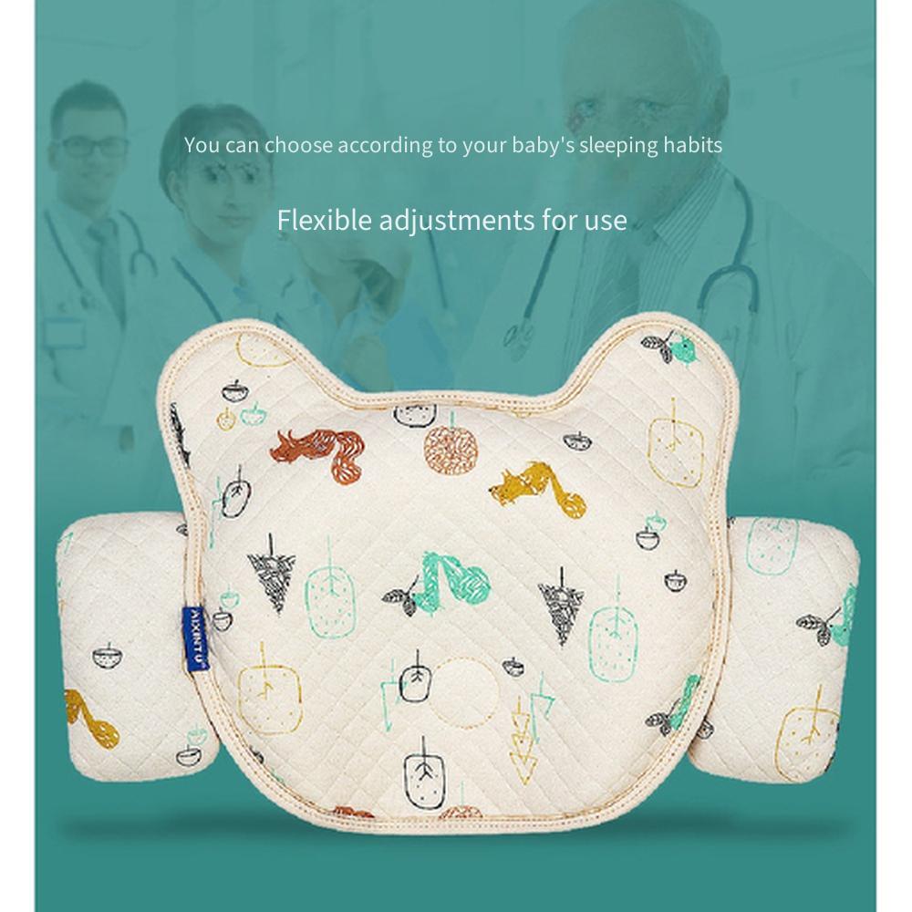Breathable Baby Anti‑Flat Head Shaping Pillow, Summer Corrective Head Support Pillow for Newborn Infant 0‑1 Year Old