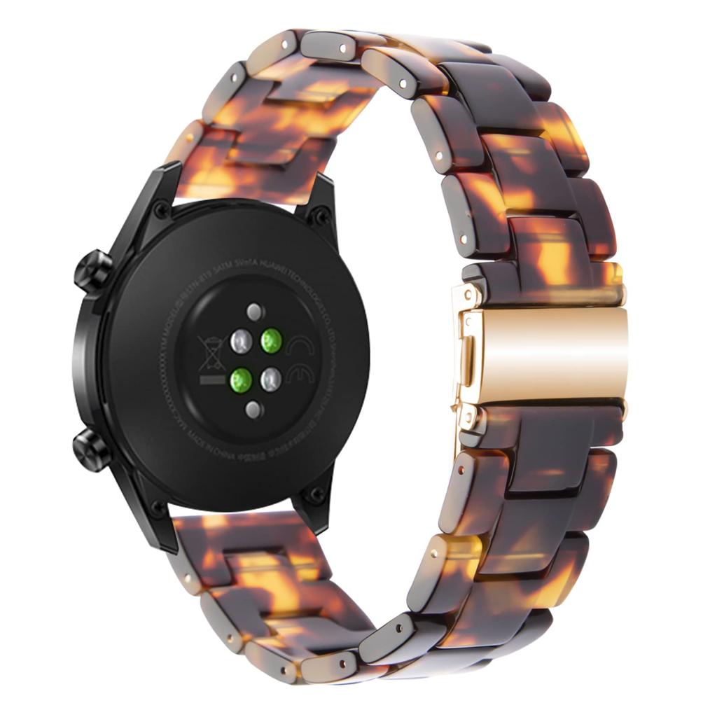 SEUER Resin Watch Band Replacement Quick Stainless Steel Deployment Easy 23 Colors Band, Release, Lightweight, Sweatproof, Stylish, 20mm, 22mm, Clasp,
