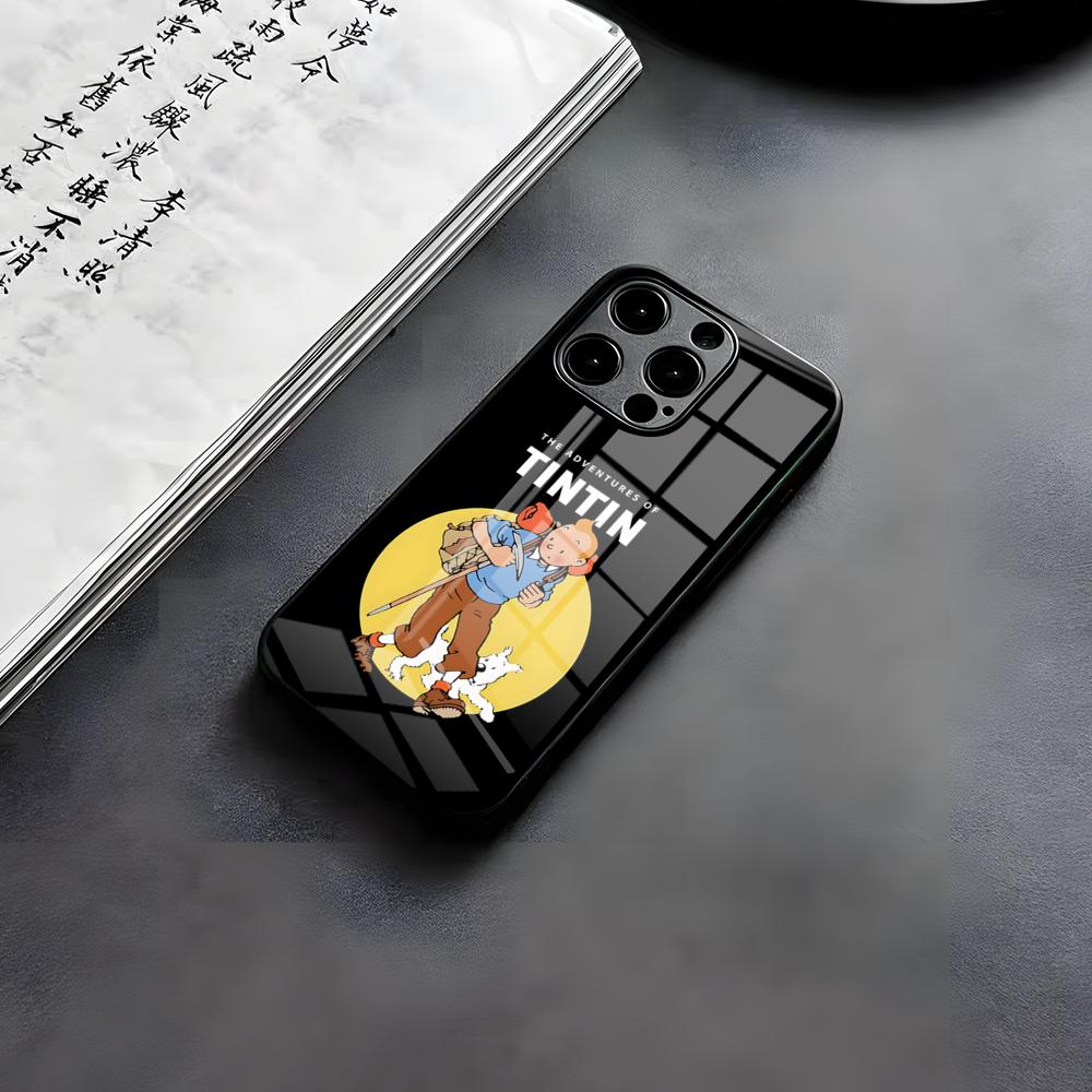 The Adventures Of T-TintinS Phone Case For IPhone 17 Air 16 E Pro Max 15 14 13 Mini 12 Pro 11 Max Plus Black Glass Cover