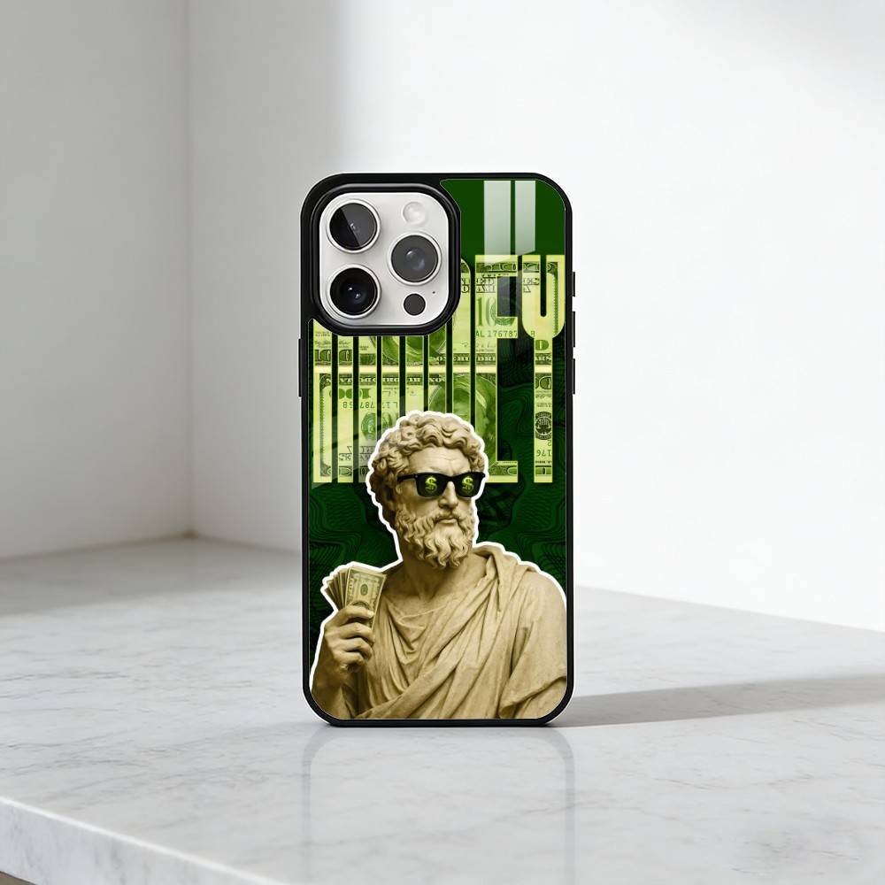 Dollar Design RICH-Man Painting Phone Case For iPhone17,16,15,14,13 Plus,Pro Max Magnetic For Magsafe Wireless Charging