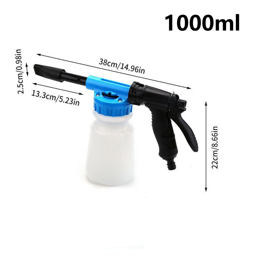 1/0.75L Car Washer Water Gun Adjustable Foam Nozzle Spraying Removable Jet Pressure Car Washing Foam Gun for Car Cleaning Tools