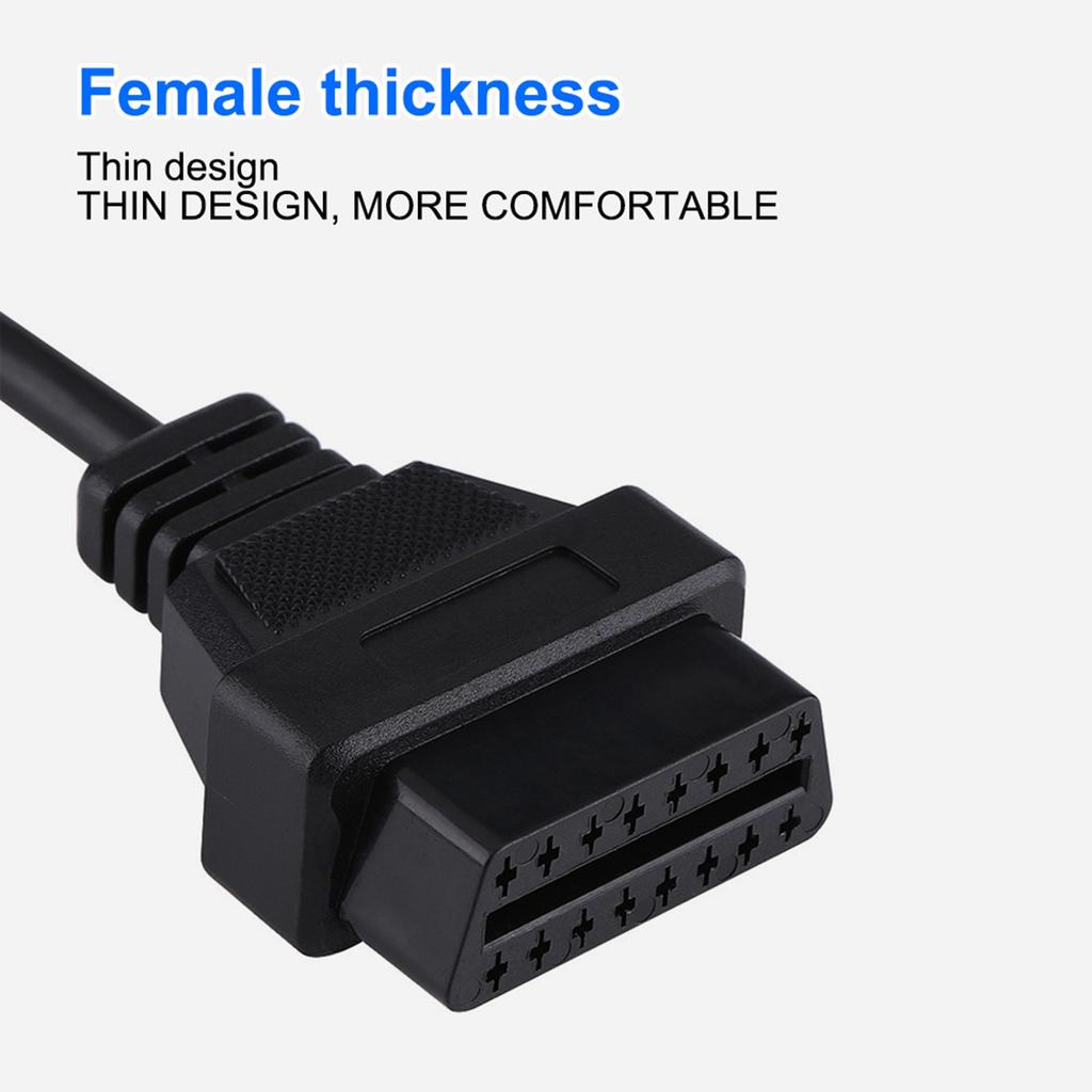 14 Pin 16 Pin Adapter Diagnostic Cable Black 40cm Length