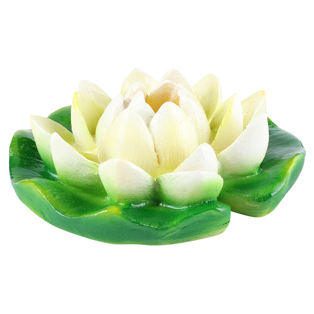 Artificial Water Floating Lotus Ornament Art Craft for Fish Pond Tanks Fountain Decoration