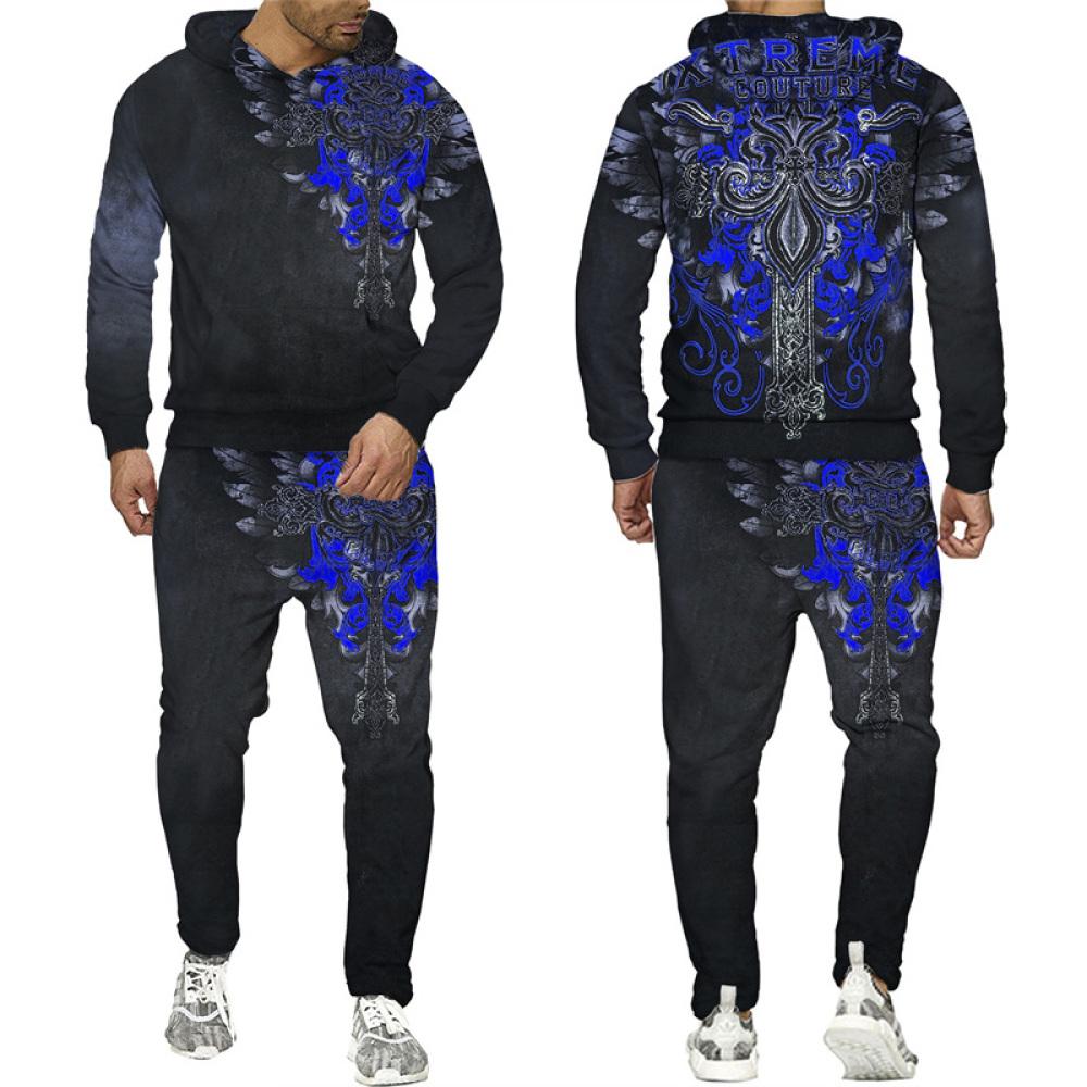 Готическая толстовка с принтом черепа/спортивный костюм с 3D-принтом — фото 25